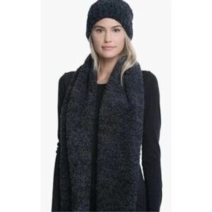 NWT Barefoot Dreams Espresso Cocoa Cozy Chic‎ Scarf & Hat Set Stocking Stuffer